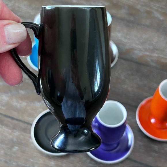 LaGardo Tackett Schmid Set of 6 Espresso cups with Saucers - MCM 1970’s - Picture 9 of 13